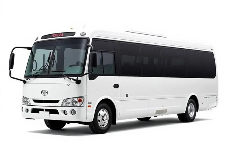Toyota Coaster for rent with driver