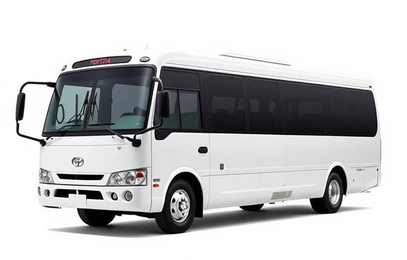 Toyota Coaster for rent with driver